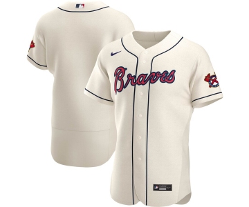 Atlanta Braves Men's Nike Cream Alternate 2020 Authentic Official MLB Team Jersey