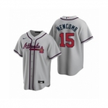 Men's Atlanta Braves #15 Sean Newcomb Nike Gray 2020 Replica Road Jersey