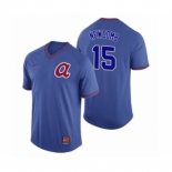 Men's Atlanta Braves #15 Sean Newcomb Royal Cooperstown Collection Legend Jersey