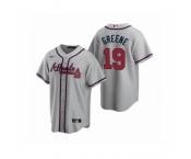 Men's Atlanta Braves #19 Shane Greene Nike Gray 2020 Replica Road Jersey