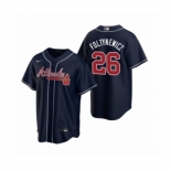 Men's Atlanta Braves #26 Mike Foltynewicz Nike Navy 2020 Replica Alternate Jersey