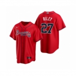 Men's Atlanta Braves #27 Austin Riley Nike Red 2020 Replica Alternate Jersey