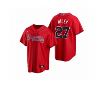 Men's Atlanta Braves #27 Austin Riley Nike Red 2020 Replica Alternate Jersey