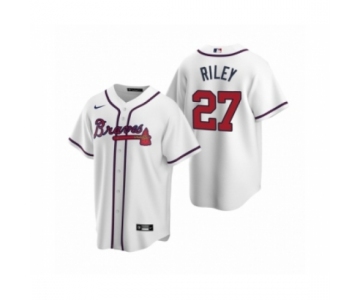 Men's Atlanta Braves #27 Austin Riley Nike White 2020 Replica Home Jersey