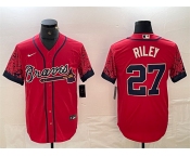 Men's Atlanta Braves #27 Austin Riley Red City Connect Cool Base Stitched Baseball Jersey