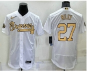 Men's Atlanta Braves #27 Austin Riley White 2022 All Star Stitched Flex Base Nike Jersey