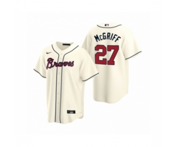 Men's Atlanta Braves #27 Fred McGriff Nike Cream 2020 Replica Alternate Jersey