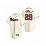 Men's Atlanta Braves #29 John Smoltz Nike Cream 2020 Replica Alternate Jersey