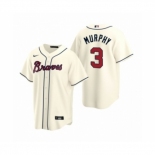 Men's Atlanta Braves #3 Dale Murphy Nike Cream 2020 Replica Alternate Jersey