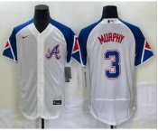 Men's Atlanta Braves #3 Dale Murphy White 2023 City Connect Flex Base Stitched Jersey