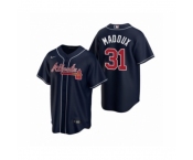 Men's Atlanta Braves #31 Greg Maddux Nike Navy 2020 Replica Alternate Jersey