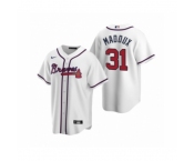 Men's Atlanta Braves #31 Greg Maddux Nike White 2020 Replica Home Jersey