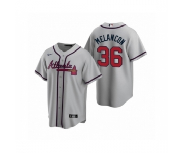 Men's Atlanta Braves #36 Mark Melancon Nike Gray 2020 Replica Road Jersey