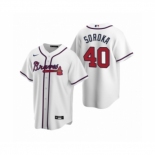 Men's Atlanta Braves #40 Mike Soroka Nike White 2020 Replica Home Jersey