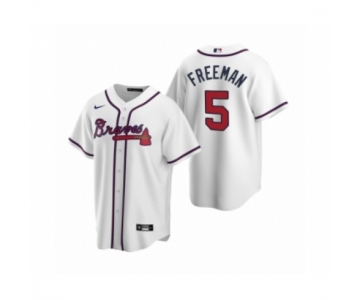 Men's Atlanta Braves #5 Freddie Freeman Nike White 2020 Replica Home Jersey