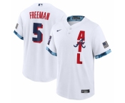 Men's Atlanta Braves #5 Freddie Freeman Nike White 2021 MLB All-Star Game Replica Player Jersey