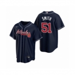 Men's Atlanta Braves #51 Will Smith Nike Navy 2020 Replica Alternate Jersey