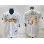 Men's Atlanta Braves #54 Max Fried White 2022 All Star Stitched Cool Base Nike Jersey