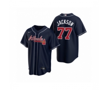 Men's Atlanta Braves #77 Luke Jackson Nike Navy 2020 Replica Alternate Jersey