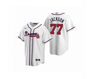 Men's Atlanta Braves #77 Luke Jackson Nike White 2020 Replica Home Jersey