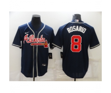 Men's Atlanta Braves #8 Eddie Rosario Nike Navy Jersey