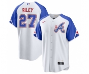 Men's Atlanta Braves Active Player Custom White 2023 City Connect Cool Base Stitched Baseball Jersey