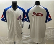 Men's Atlanta Braves Big Logo White 2023 City Connect Cool Base Stitched Jersey