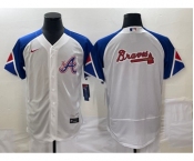 Men's Atlanta Braves Big Logo White 2023 City Connect Flex Base Stitched Baseball Jersey