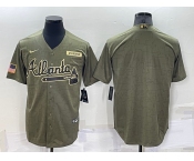 Men's Atlanta Braves Blank Camo Salute To Service Cool Base Stitched Jersey