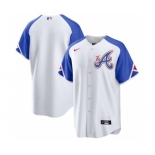 Men's Atlanta Braves Blank White 2023 City Connect Cool Base Stitched Baseball Jersey