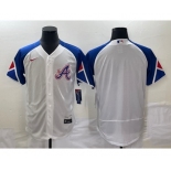 Men's Atlanta Braves Blank White 2023 City Connect Flex Base Stitched Baseball Jersey