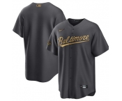 Men's Baltimore Orioles Blank Charcoal 2022 All-Star Cool Base Stitched Baseball Jersey