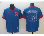 Men's Nike Atlanta Braves #24 Deion Sanders  Blue M&N MLB Jerse