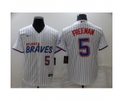 Men's Nike Atlanta Braves #5 Freddie Freeman White City Player Jersey