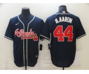 Nike Atlanta Braves #44 Hank Aaron Authentic Dark Blue 2020 Alternate Cool Base Baseball Jersey