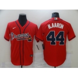 Nike Atlanta Braves #44 Hank Aaron Authentic Red 2020 Alternate Cool Base Baseball Jersey