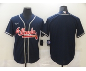 Nike Atlanta Braves Blank Dark Blue 2020 Cool Base Baseball Jersey