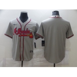 Nike Atlanta Braves Blank Grey 2020 Cool Base Baseball Jersey