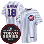 Men's Chicago Cubs #18 Shōta Imanaga White 2025 World Tour Tokyo Series Home Stitched Baseball Jersey