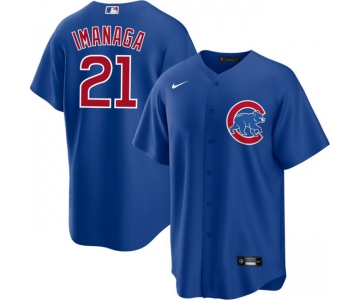 Men's Chicago Cubs #21 Shōta Imanaga Blue Cool Base Stitched Baseball Jersey