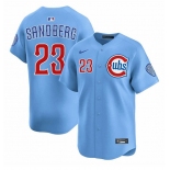 Men's Chicago Cubs #23 Ryne Sandberg Blue 2024-25 2nd Alternate Limited Stitched Baseball Jersey