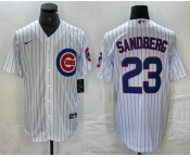 Men's Chicago Cubs #23 Ryne Sandberg White Stitched Cool Base Nike Jersey