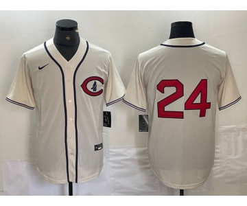 Men's Chicago Cubs #24 Cody Bellinger 2022 Cream Field of Dreams Cool Base Stitched Baseball Jersey