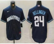 Men's Chicago Cubs #24 Cody Bellinger Navy City Connect Cool Base Stitched Baseball Jersey