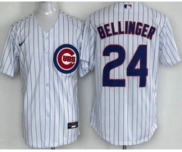 Men's Chicago Cubs #24 Cody Bellinger White Cool Base Jersey