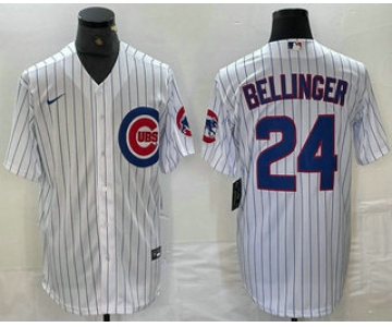 Men's Chicago Cubs #24 Cody Bellinger White Stitched Cool Base Nike Jersey