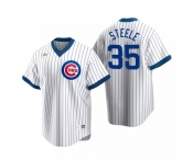 Men's Chicago Cubs #35 Justin Steele Nike White Pullover Cooperstown Jersey