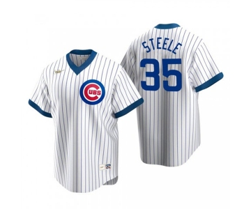 Men's Chicago Cubs #35 Justin Steele Nike White Pullover Cooperstown Jersey