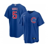 Men's Chicago Cubs #5 Christopher Morel Chicago Blue Cool Base Stitched Baseball Jersey