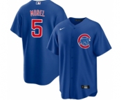 Men's Chicago Cubs #5 Christopher Morel Chicago Blue Cool Base Stitched Baseball Jersey